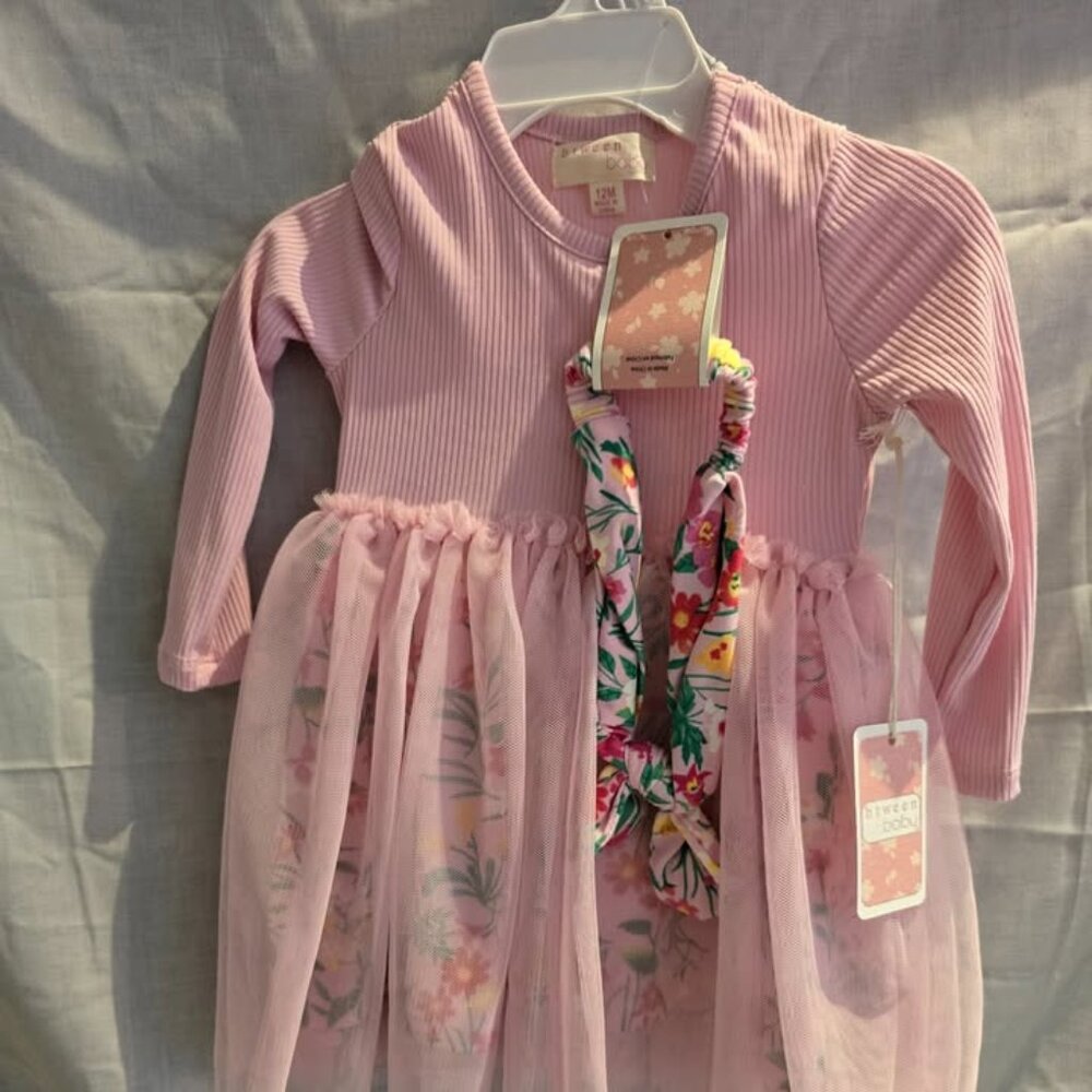 🌸 Btween Baby 12mo Dress Set – Brand New w/ Tags